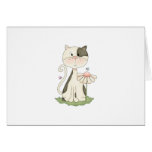 Black & White Kitty w/ Flower