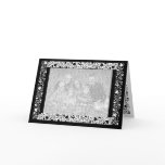 Black & White Lace Elegance Card - Customisable