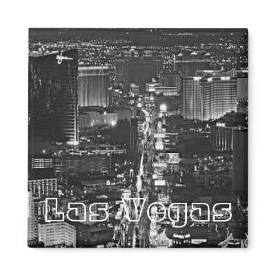 Black & White Las Vegas Magnet by vegasdusoleil