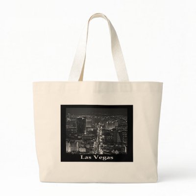 Black & White Las Vegas Tote Bag by vegasdusoleil