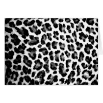 Black & White Leopard Print Greeting Card