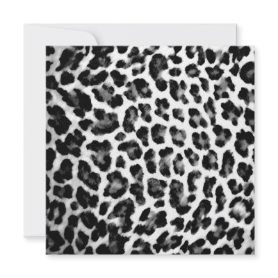 Black & White Leopard Print Personalized Invite by BrattiGrl