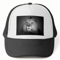 Black & White Lion Mesh Hats