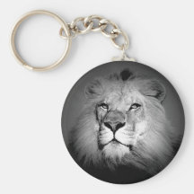 Black & White Lion Key Chain