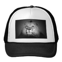 Black & White Lion Mesh Hats