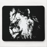 Black & White Lion mousepads