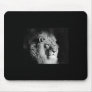 Black & White Lion Photo Mouse Pad
