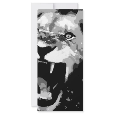 Black & White Lion Personalized Rack Card by made_in_atlantis