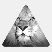 Black & White Lion Sticker
