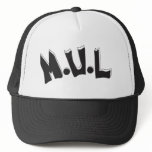 Black & White M.U.L Logo Cap Mesh Hats
