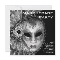 Black White Masquerade Party