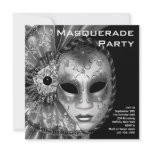 Black White Masquerade Party Personalized Invites