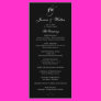 Black & White Monogram Wedding Program