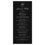 Black & White Monogram Wedding Program