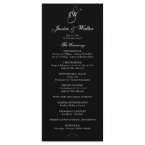 Black & White Monogram Wedding Program