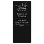 Black White Monogram Wedding Programs Customised Rack Card
