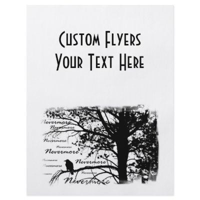 Black & White Nevermore Raven Silhouette by VoXeeD