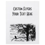 Black & White Nevermore Raven Silhouette flyers