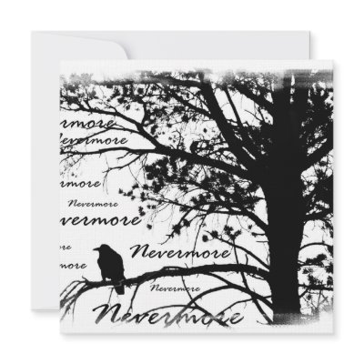 Black & White Nevermore Raven Silhouette by VoXeeD