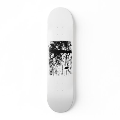 Black & White Nevermore Raven Silhouette by VoXeeD