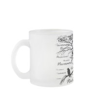 Black & White Nevermore Raven Silhouette Tree Coffee Mug