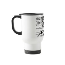 Black & White Nevermore Raven Silhouette Tree Mug