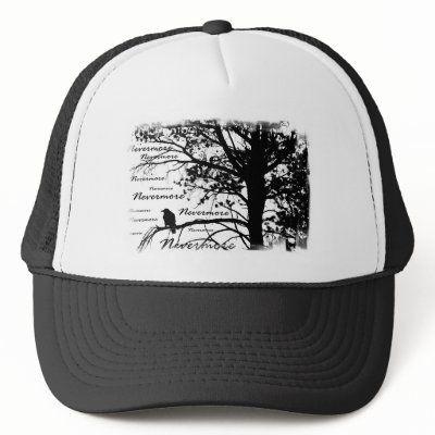 Black & White Nevermore Silhouette Raven by VoXeeD