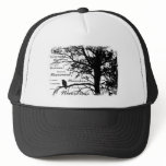 Black & White Nevermore Silhouette Raven hats