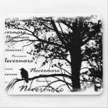 Black & White Nevermore Silhouette Raven