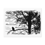 Black & White Nevermore Silhouette Raven