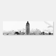 Black & White New York City Bumper Sticker