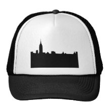 Black & White New York Silhouette Mesh Hat