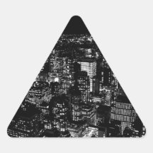 Black & White New York Triangle Stickers