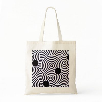 Black & White Op Art Circles Budget Bag by INTHEPRESENT