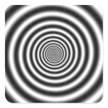 Black & White Optical Illusion Square Stickers