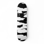 Black & White Paint Smear Skateboard