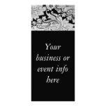 Black & White Paisley Rack Card Invitations