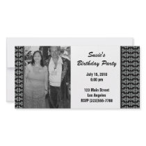 Black White Pattern Party Invite