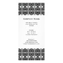 black white pattern rack cards