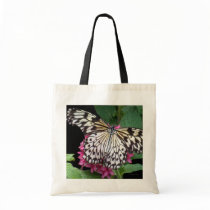 Black White Patterned Butterfly Canvas Bags