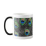Black & White Peacock Feathers Mug