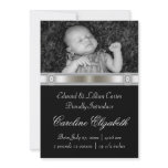 Black & White Photo Birth Announcement invitations