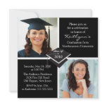 Black & White Photo Graduation Invitation