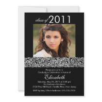 Black & White Photo Graduation Invitation