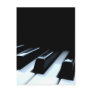 Black & White Piano Keys Post Card
