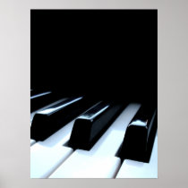 Black & White Piano Keys Posters