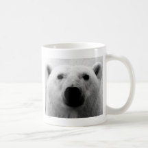 Black & White Polar Bear Coffee Mugs