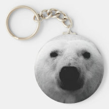 Black & White Polar Bear Keychain