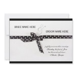 Black & White Polka Dot Ribbon Personalized Announcements