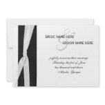 Black & White Polka Dot Ribbon Personalized Invitation